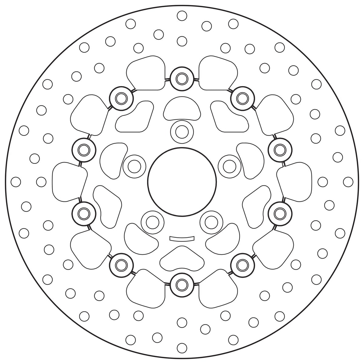 Brembo, stainless floating brake rotor. Rear