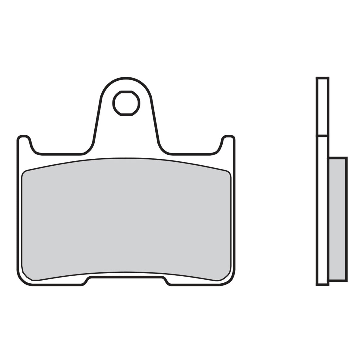 Brembo, brake pad set. Sintered. Rear