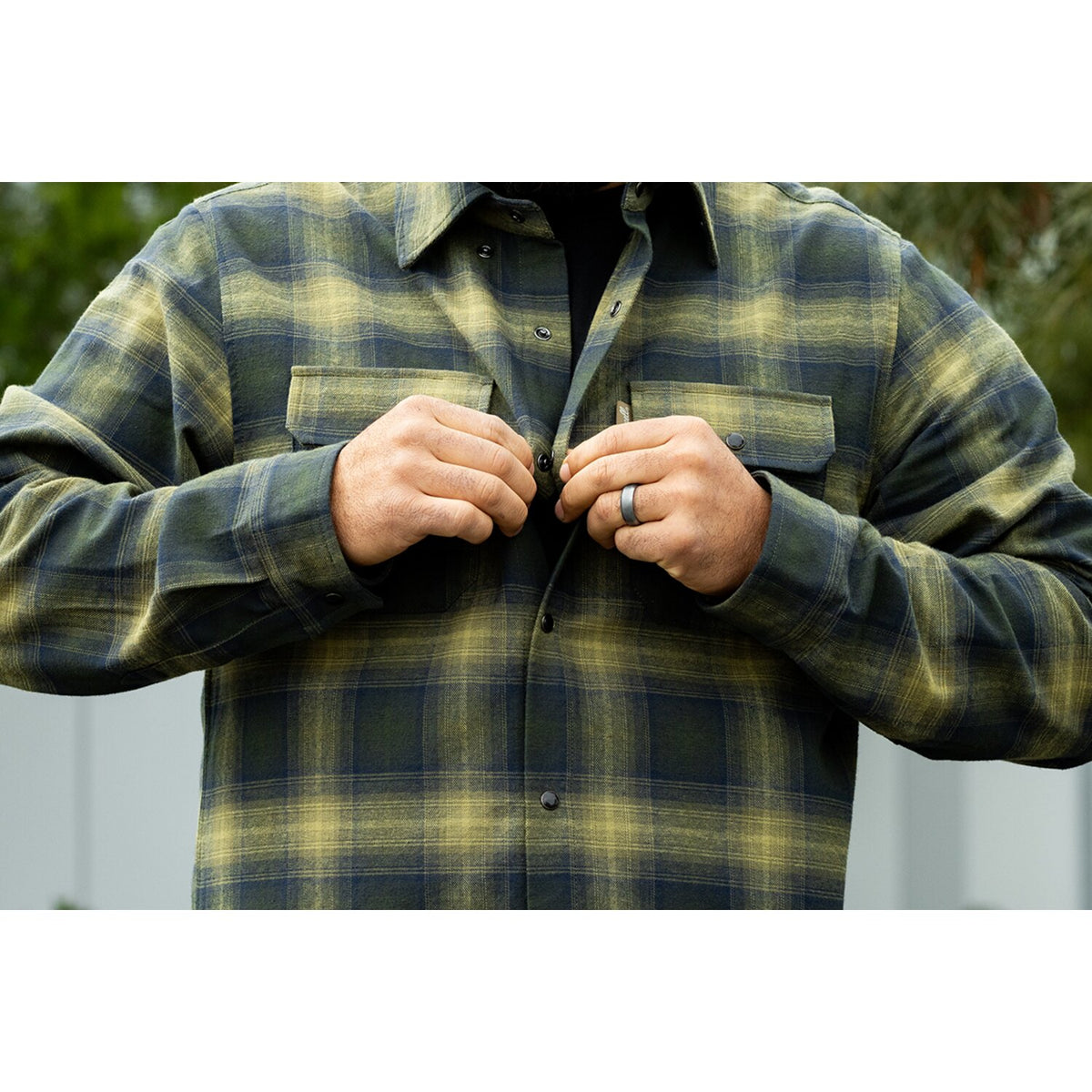 Biltwell Hi Test Flannel shirt moss
