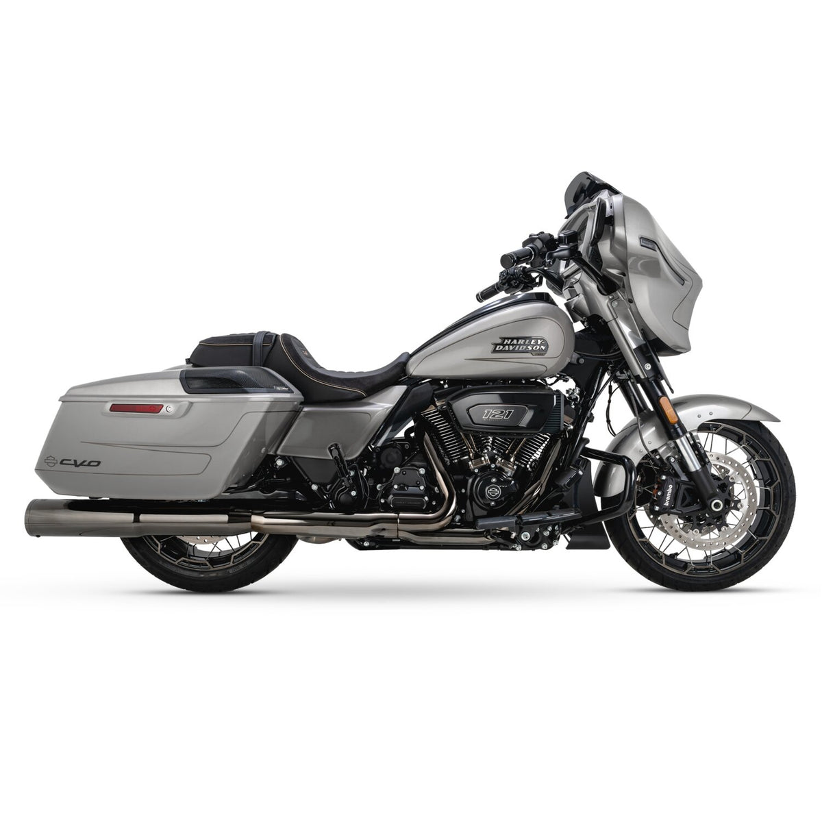 Vance & Hines, Hi-Output 4.5" slip-on mufflers. Dark chrome