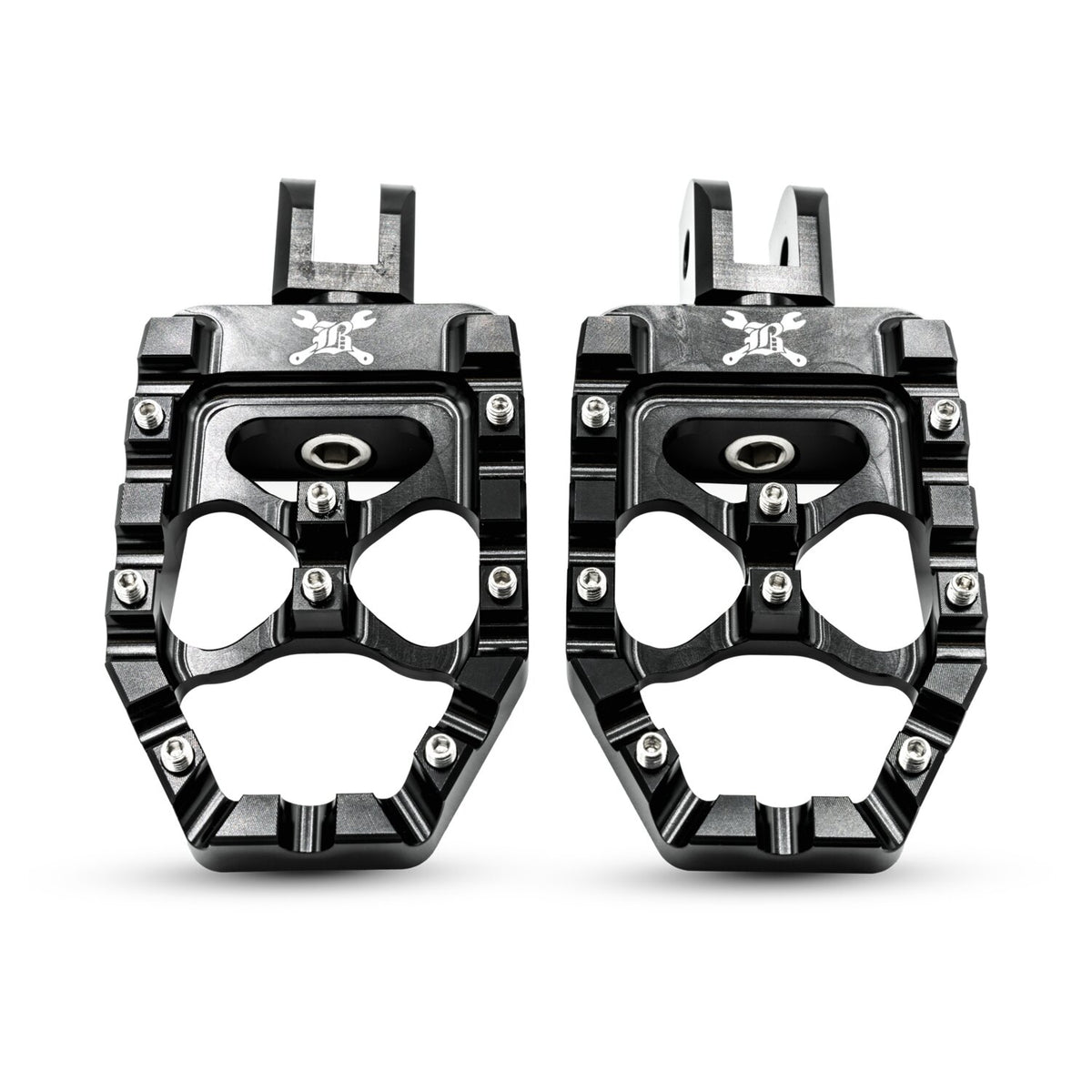 Burly, MX Evolution foot pegs. Black