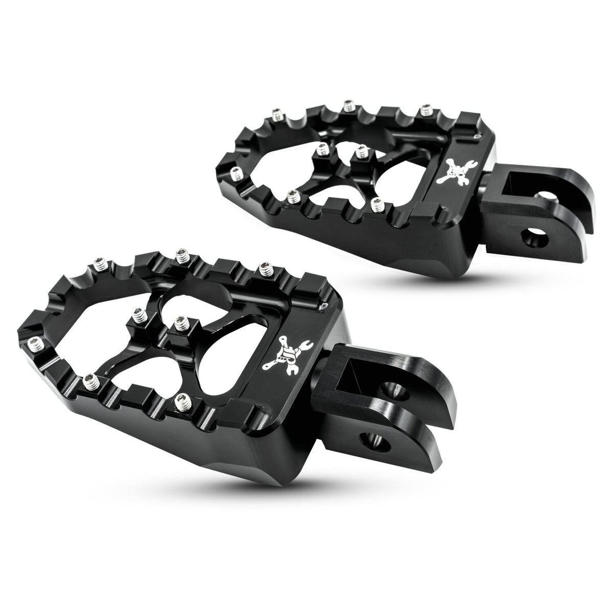 Burly, MX Evolution foot pegs. Black