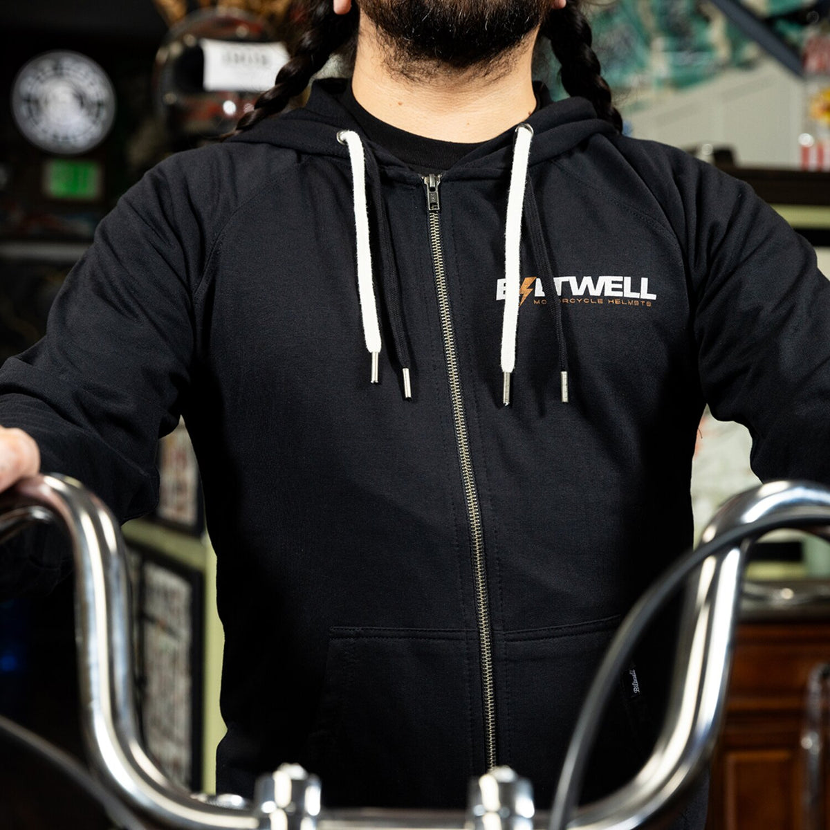 Biltwell Bolts zip hoodie black