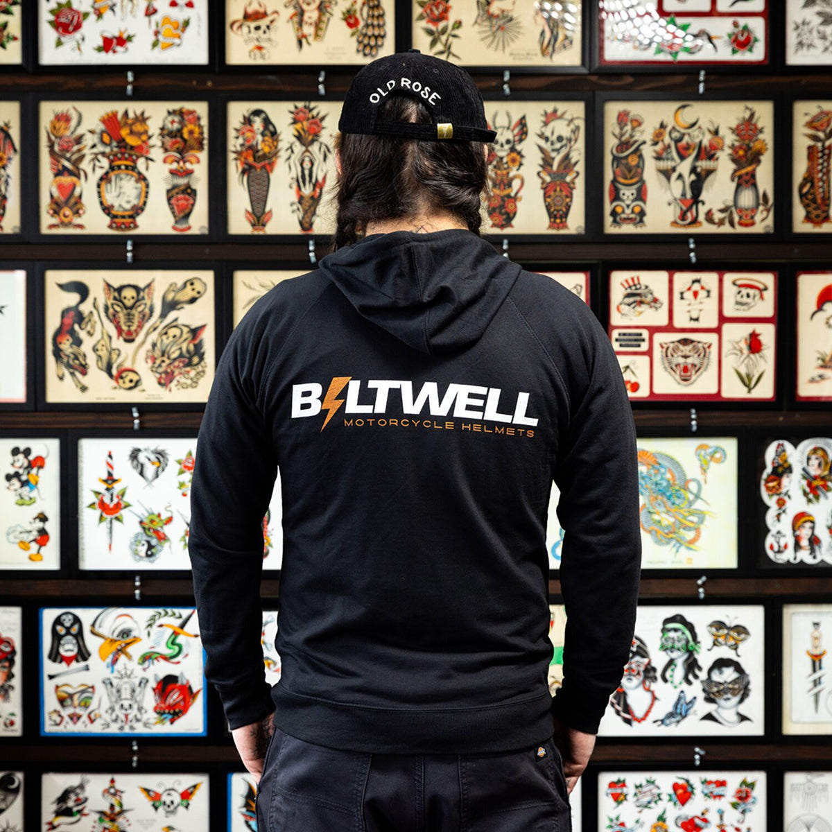 Biltwell Bolts zip hoodie black