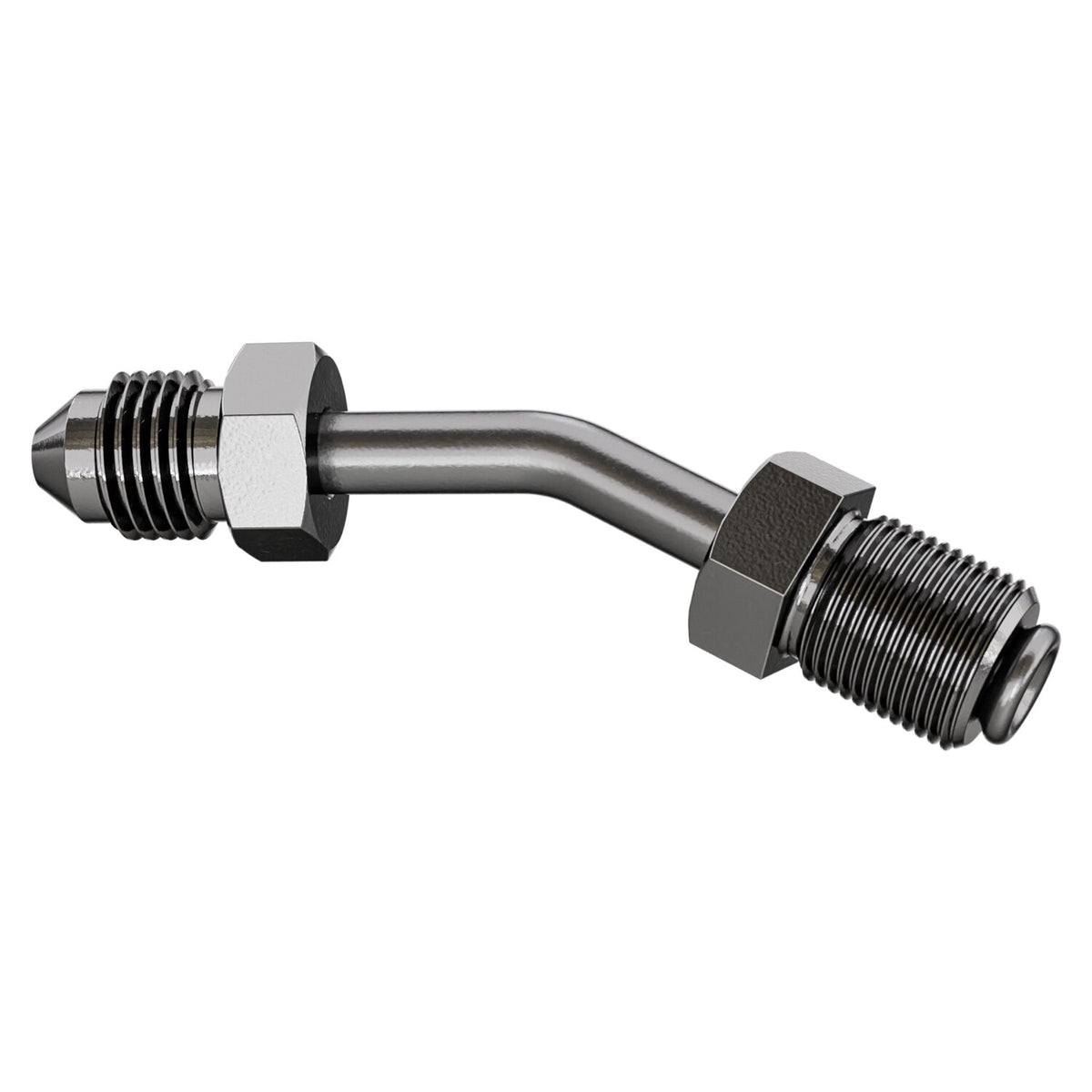 Goodridge, hydraulic clutch adapter. Angled. Stainless