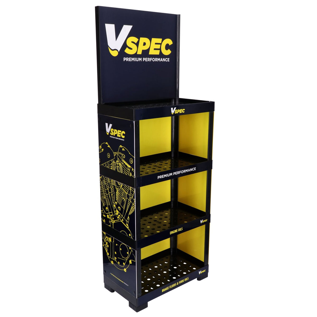 Vspec, oil display stand