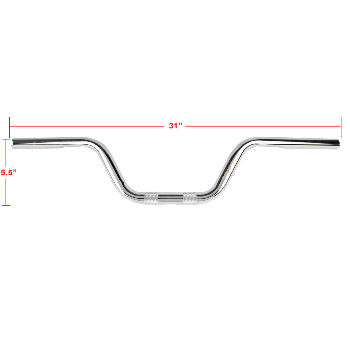 Thrashin TSC-2701-3 High Bend chrome handlebar dimensions