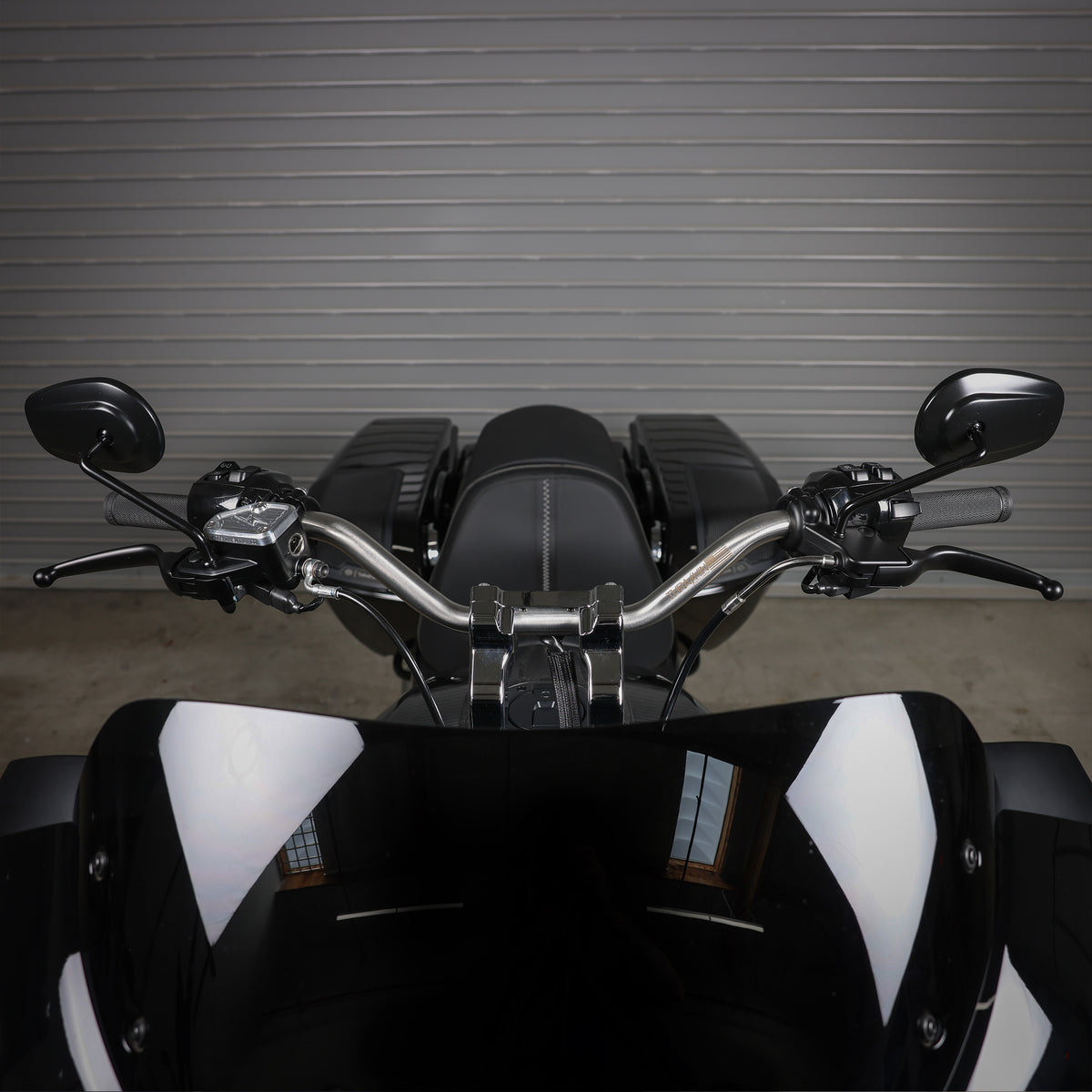 Stainless mid-bend handlebar installation; other parts not included