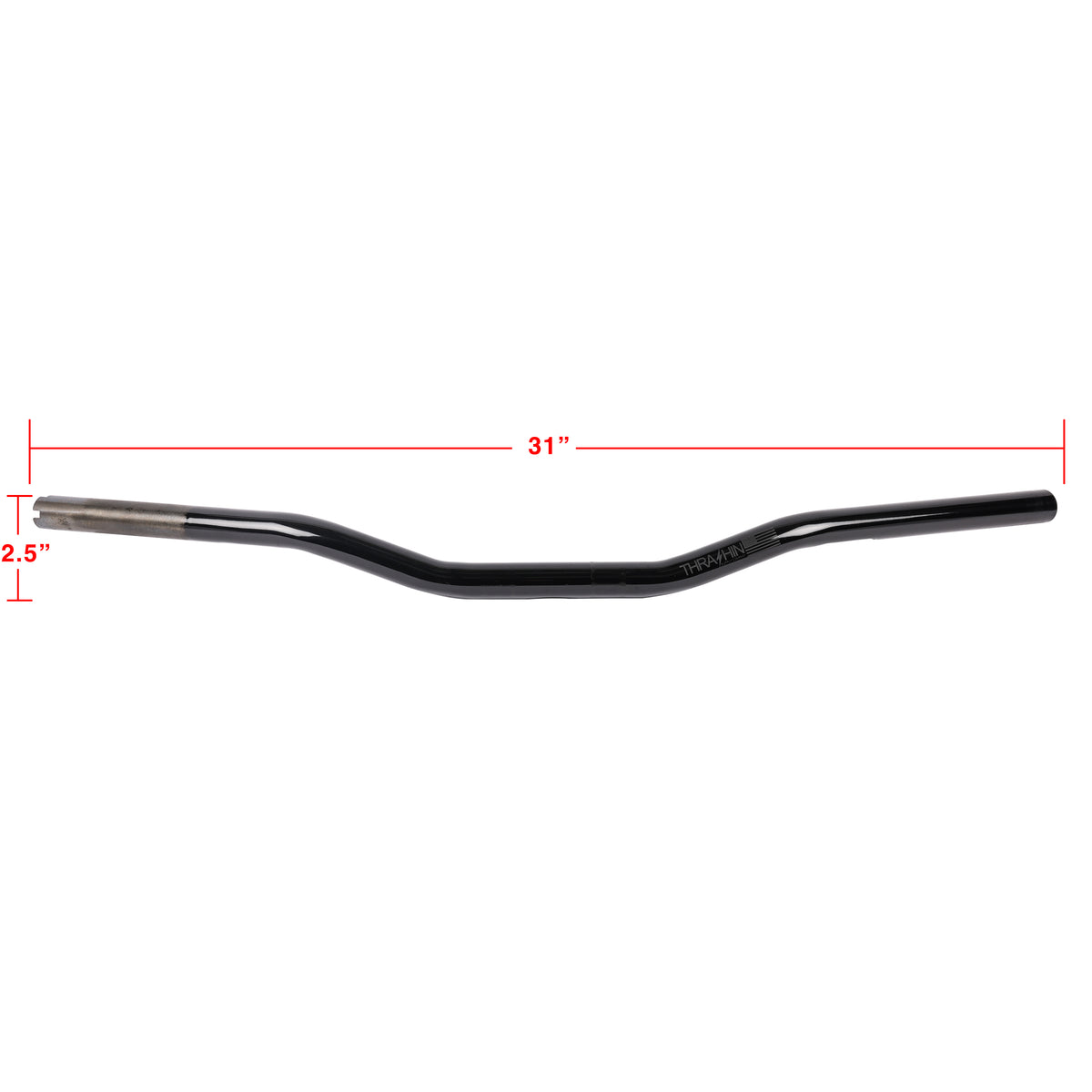 Thrashin TSC-2702-1 Low Bend black handlebar dimensions