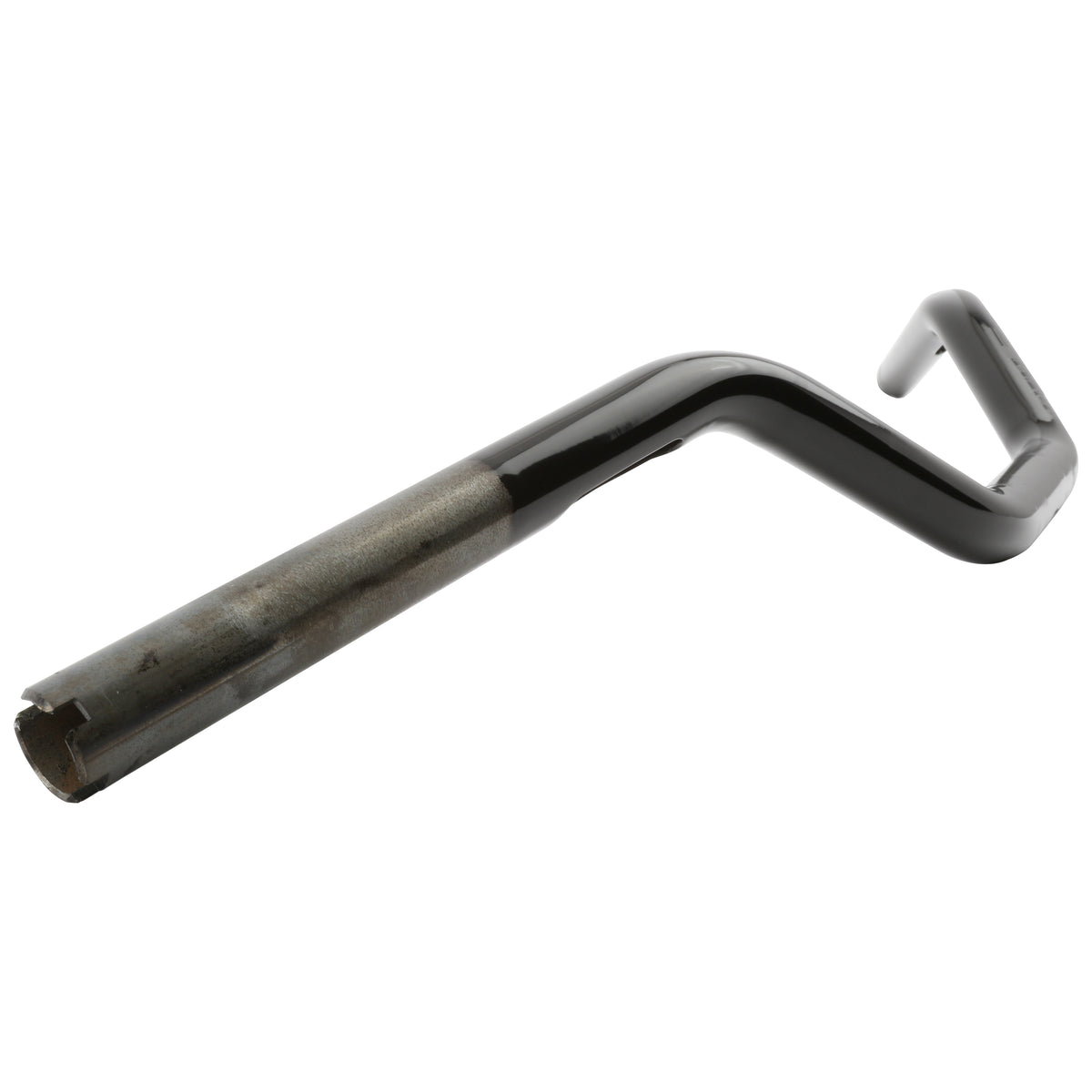 Thrashin Mid Bend black handlebar throttle and wiring opening detail