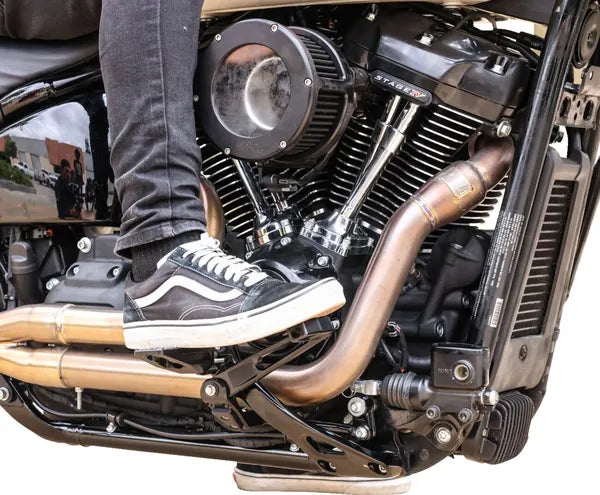 Thrashin Billet Brake Arm for M8 Softail Mid Controls – Black – gallery image 2
