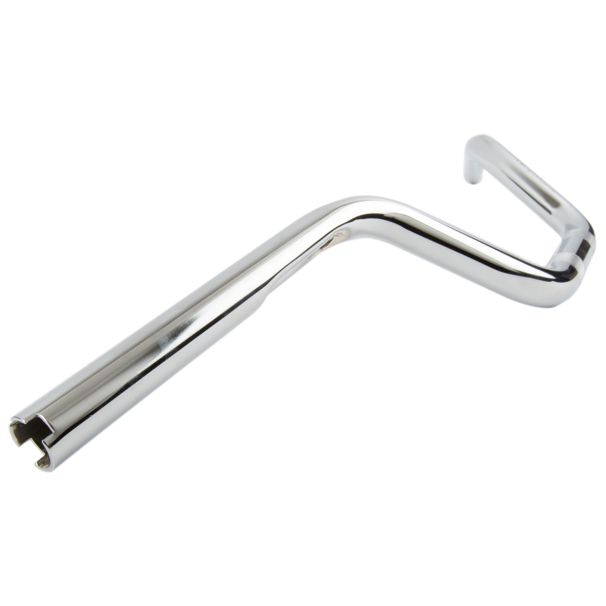 Thrashin High Bend chrome handlebar side detail