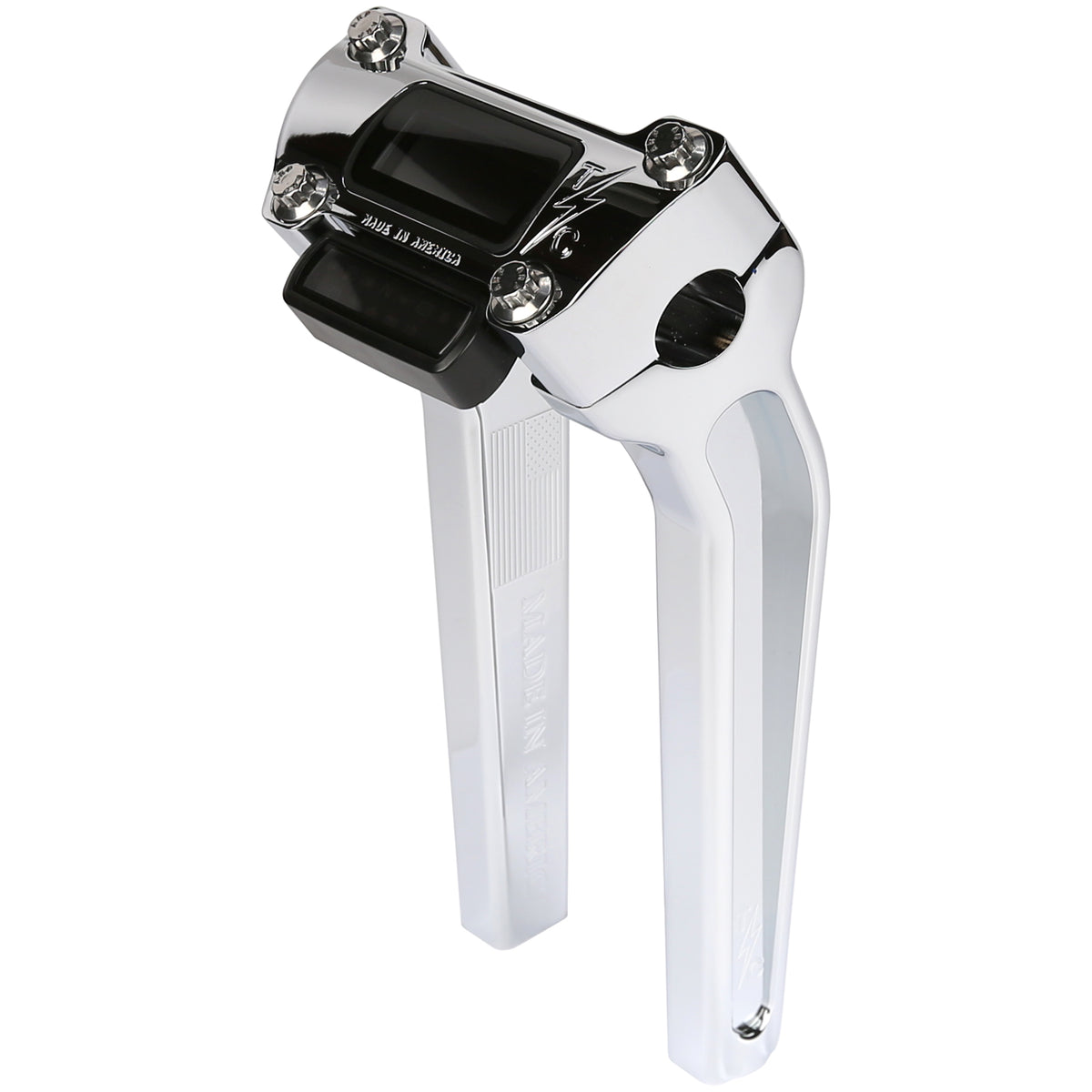 Thrashin chrome M8 Softail digital gauge top clamp TSC-9500-3