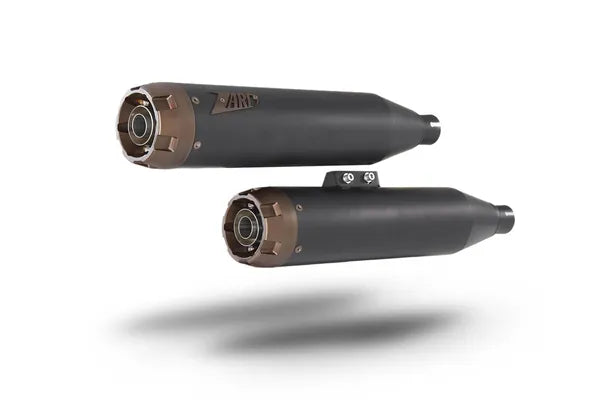 Zard Overlapped Slip-Ons Muffler for HD-SOFTAIL M8 — ZHD032S10SBO-B