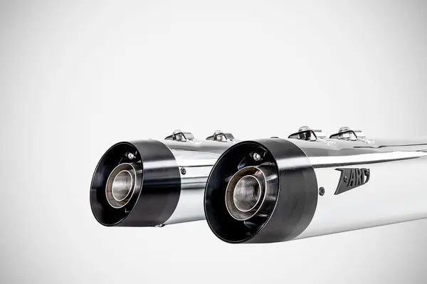 Zard 4.33 Inches Slash-Cut Slip-Ons Muffler for HD-TOURING E3 — ZHD040S10SAO-P