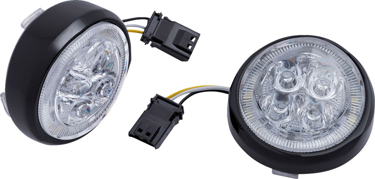 Ciro LED Fang® Front Signal Light Inserts with Bezel — 45423
