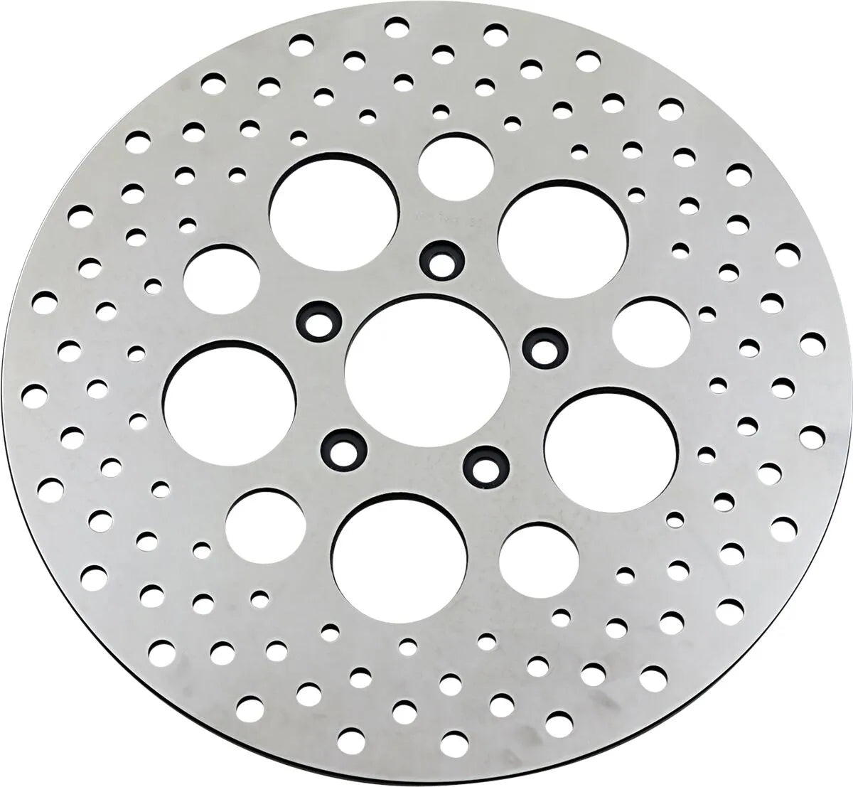 DRAG SPECIALTIES Polished Stainless Steel Drilled Brake Rotor 060185ASP-BC648 — view 1