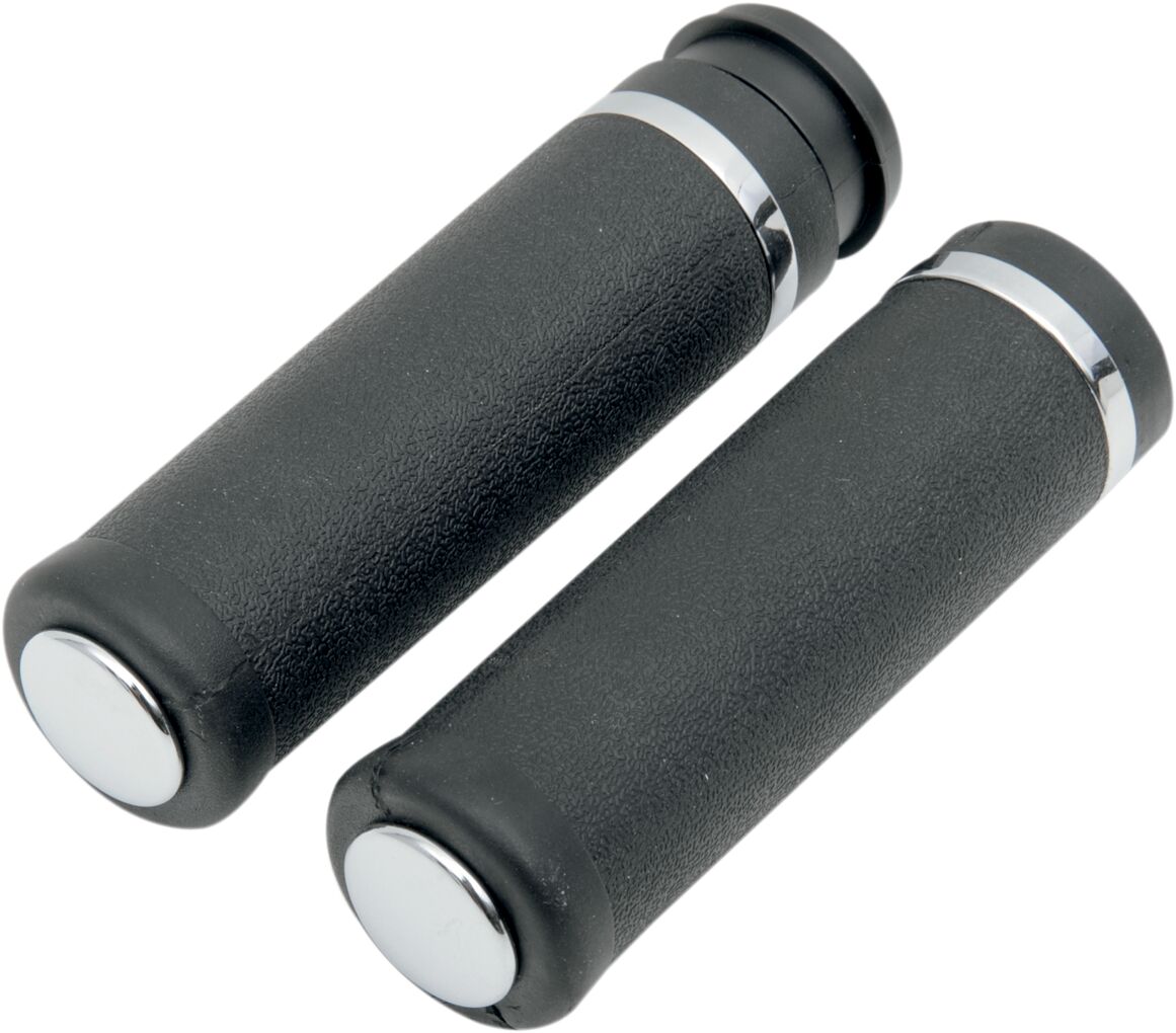 Drag Specialties Rubber Grips with Accent Rings and End Caps