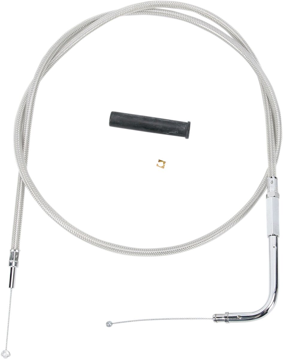 Drag Specialties Stainless Braided Throttle Cable