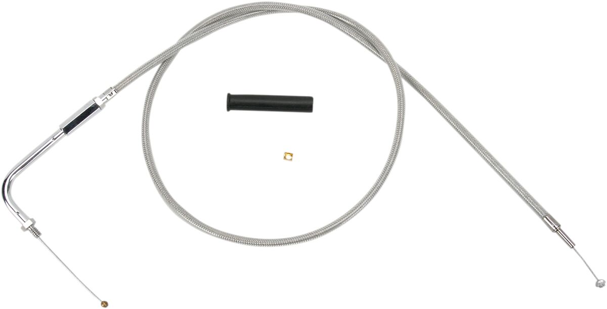 Drag Specialties Stainless Braided Throttle Cable