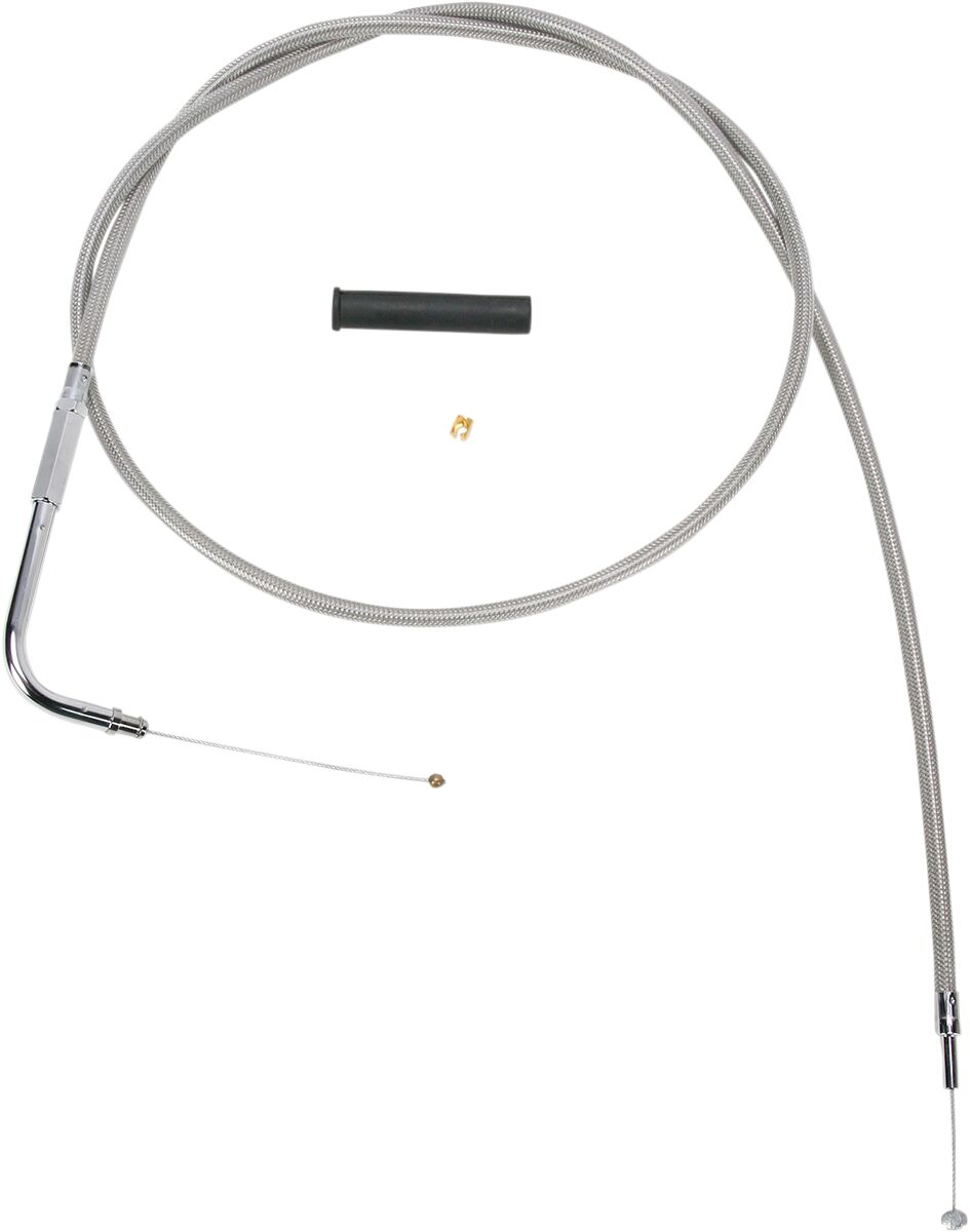 Drag Specialties Stainless Braided Throttle Cable