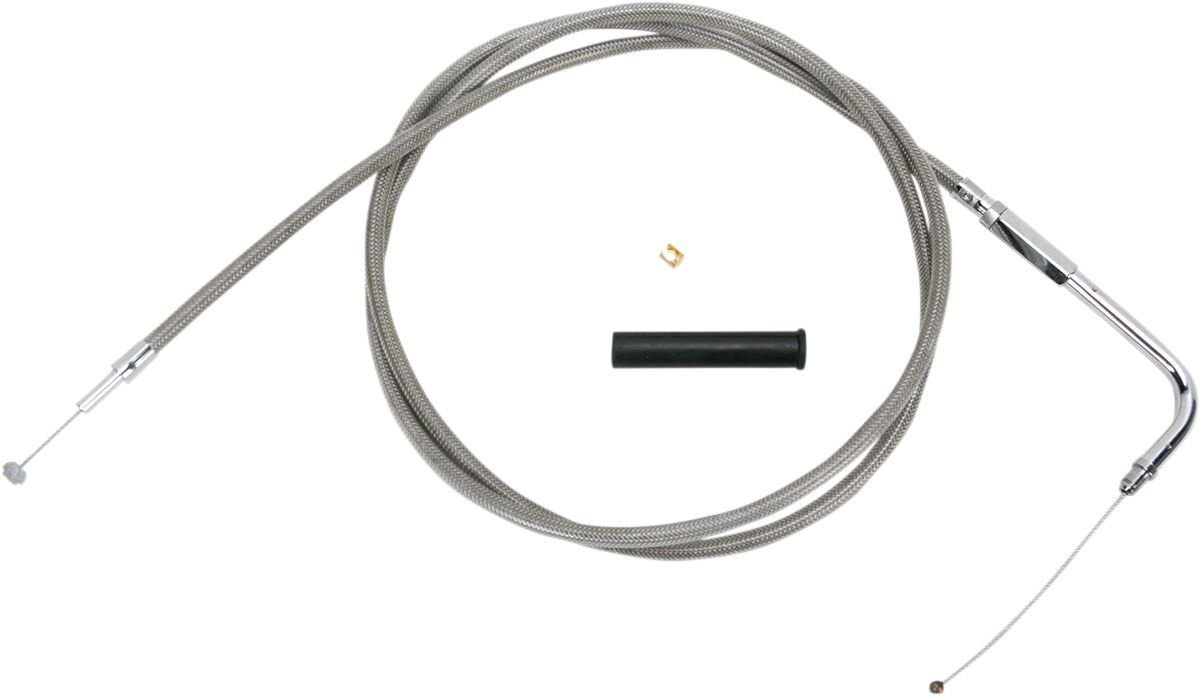 Drag Specialties Stainless Braided Throttle Cable