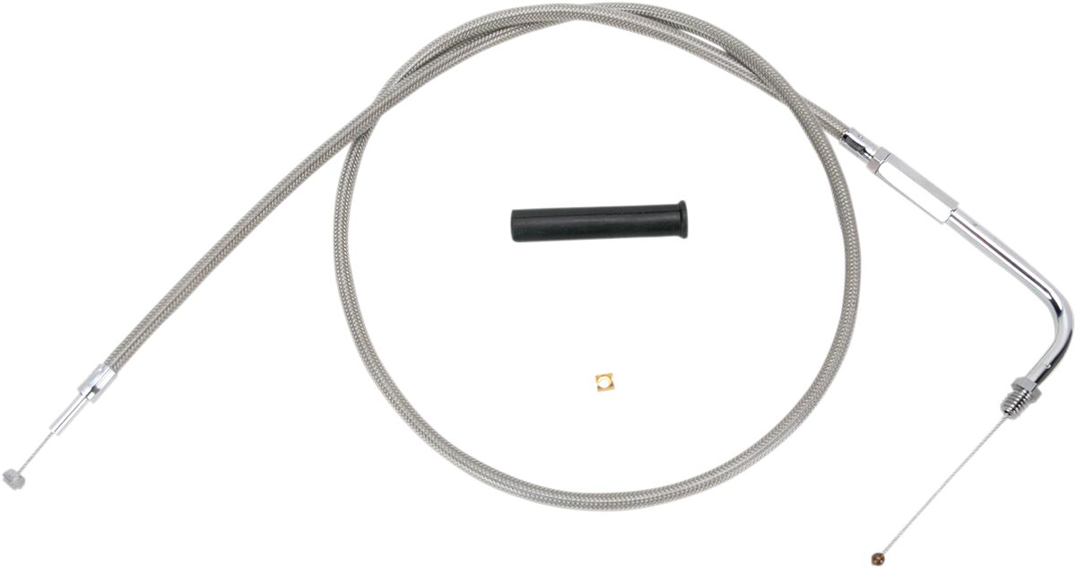 Drag Specialties Stainless Braided Throttle Cable