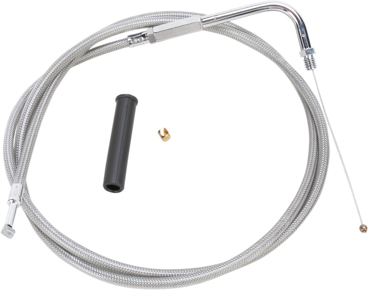Drag Specialties Stainless Braided Throttle Cable