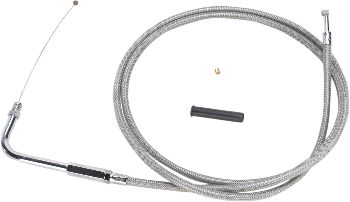 Drag Specialties Stainless Braided Throttle Cable