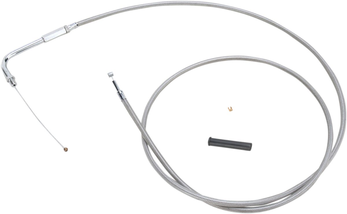 Drag Specialties Stainless Braided Throttle Cable