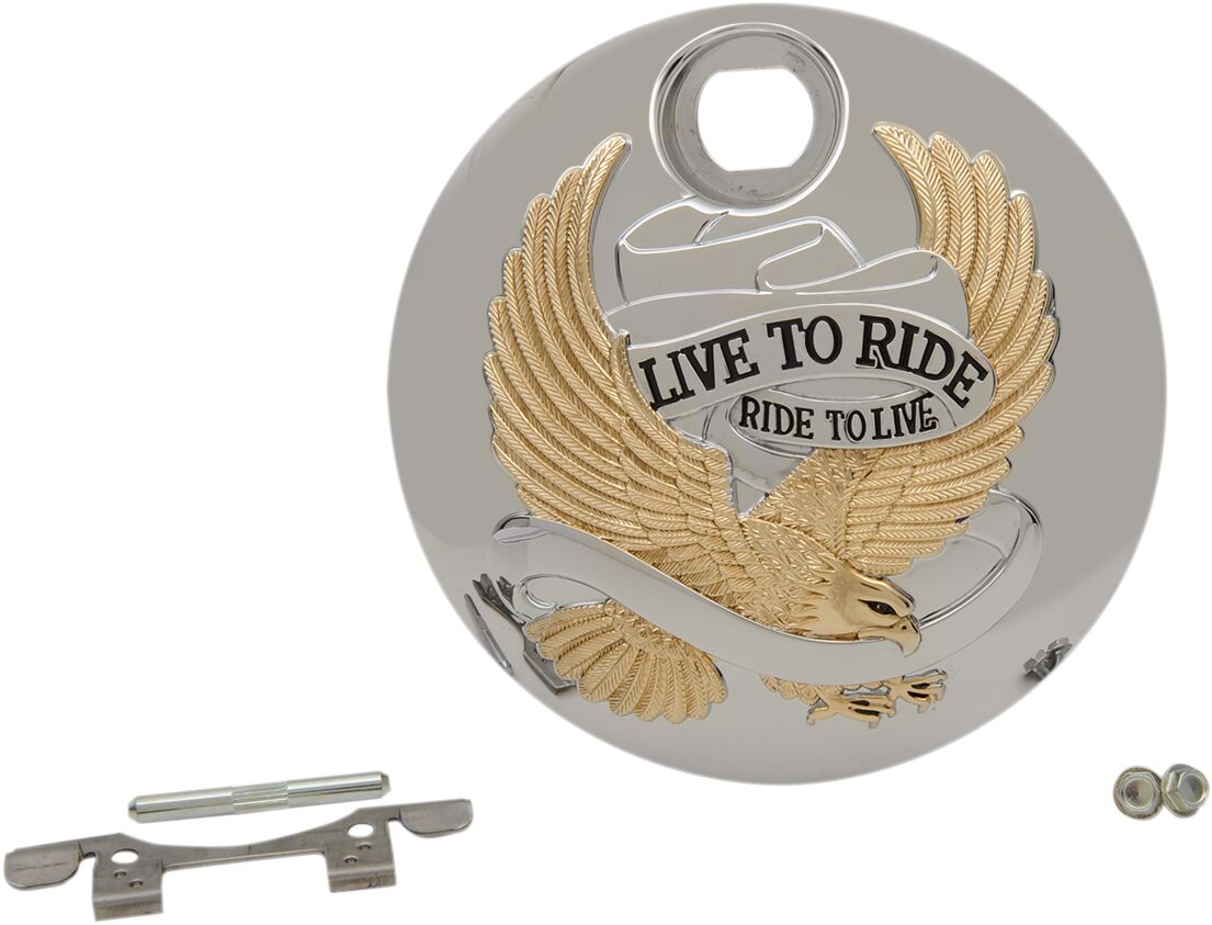 Drag Specialties "Live to Ride" Fuel Console Door