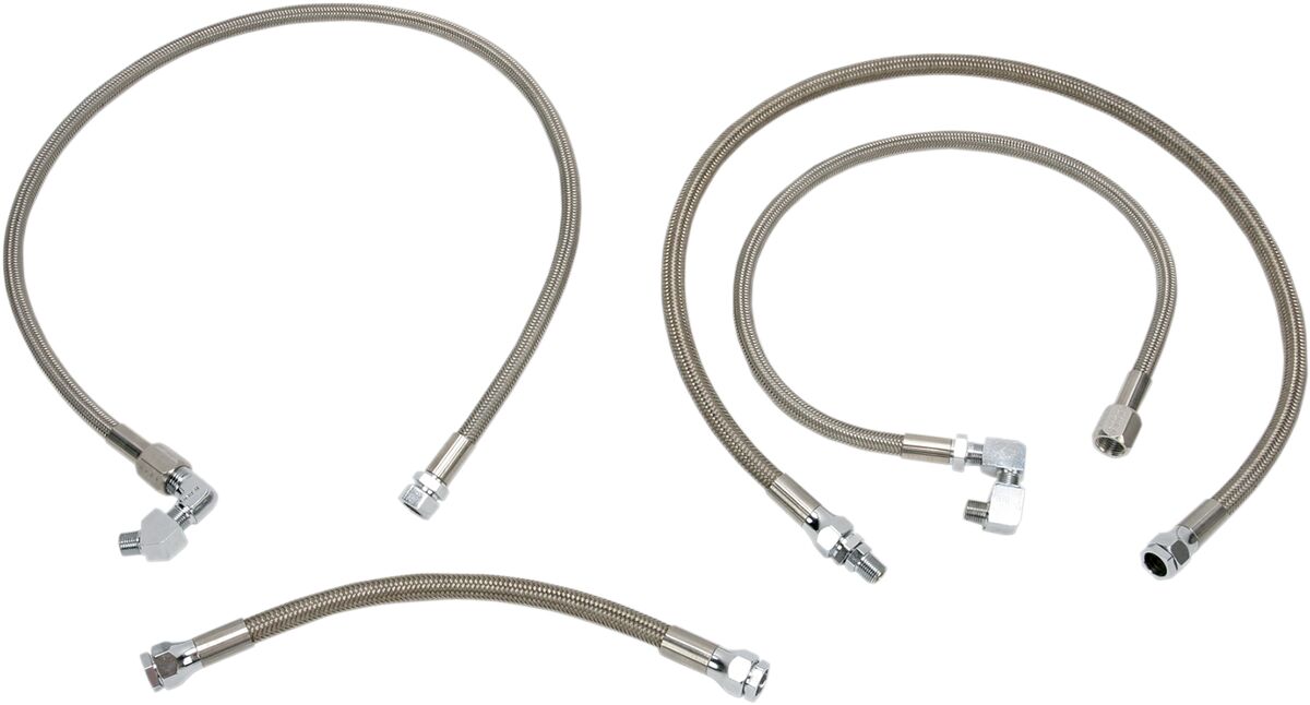 Drag Specialties Stainless Steel Braided Oil Line Kit