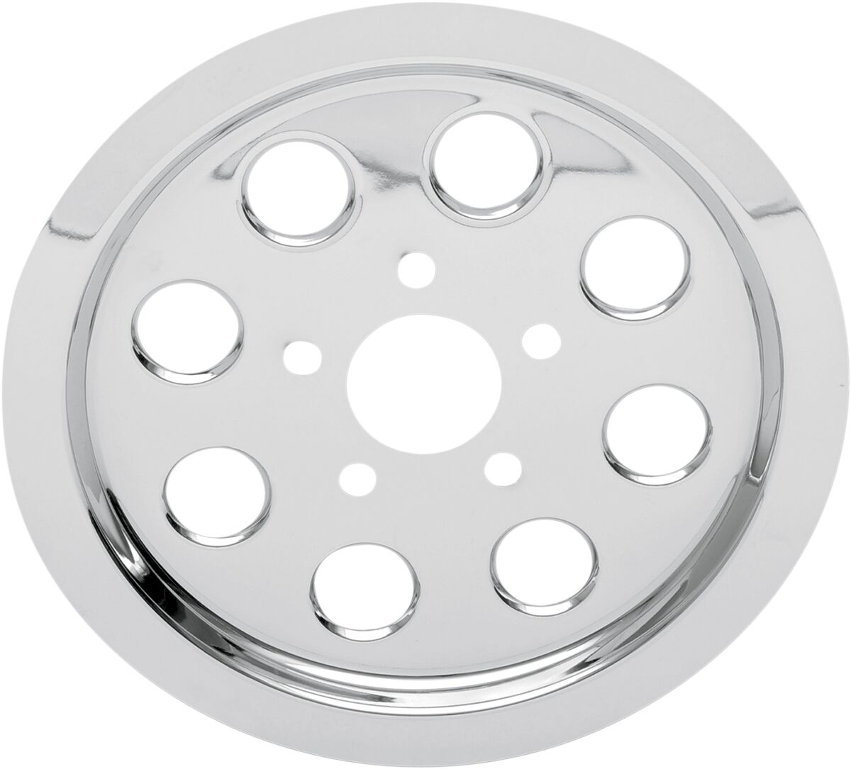 Drag Specialties Chrome Outer Rear Pulley Insert