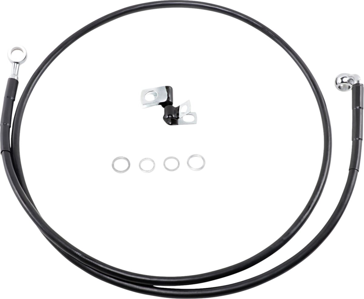 Drag Specialties Extended Length Black Vinyl Brake Line Kit