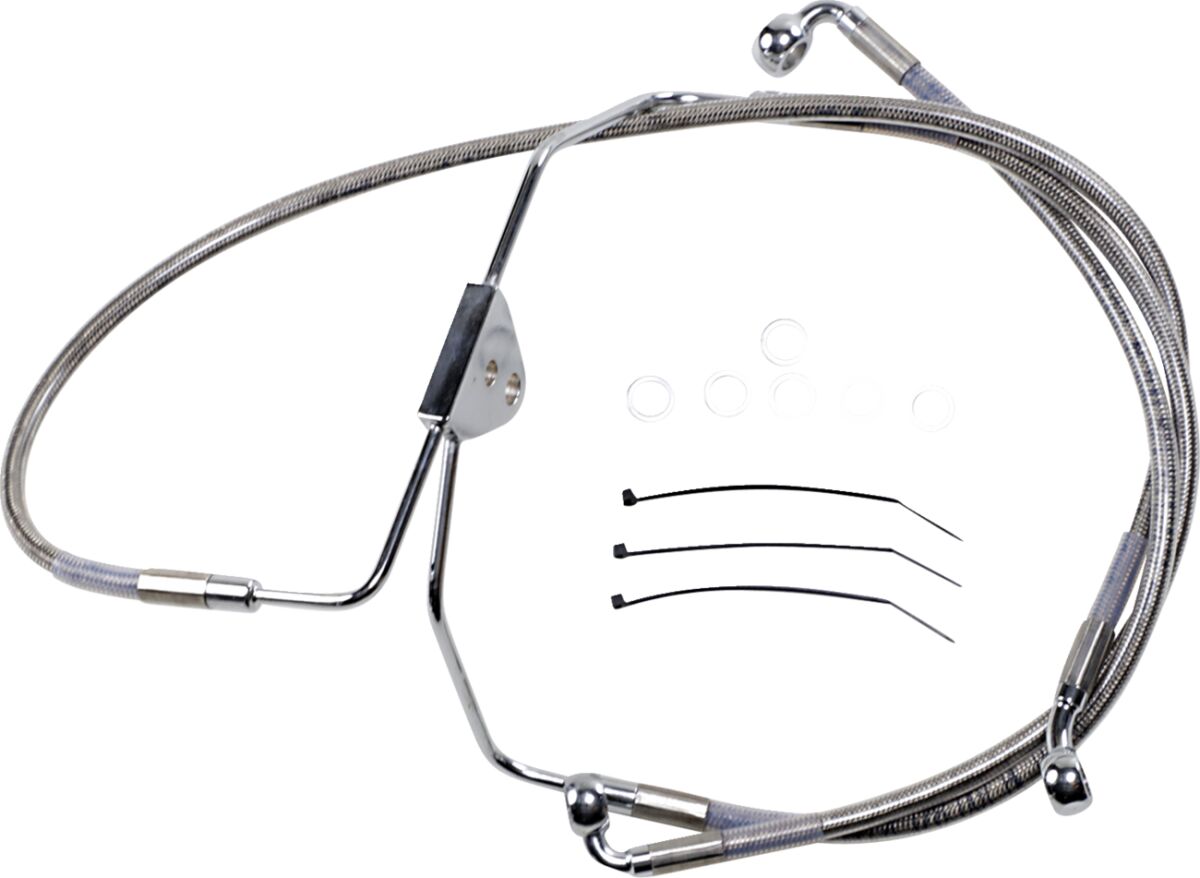 Drag Specialties Extended Length Stainless Steel Brake Line Kit