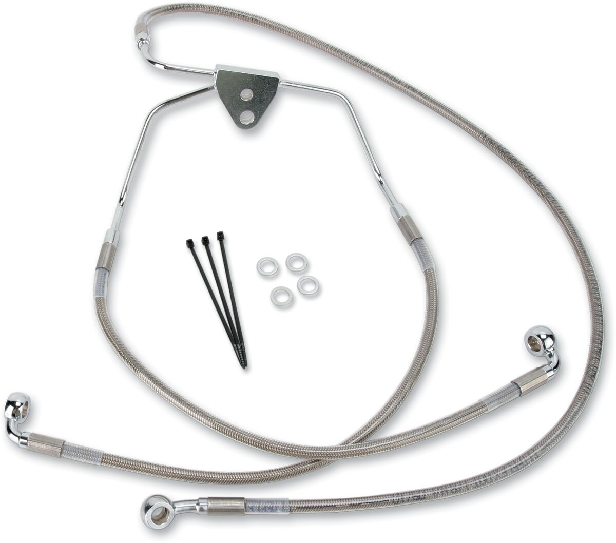 Drag Specialties Extended Length Stainless Steel Brake Line Kit