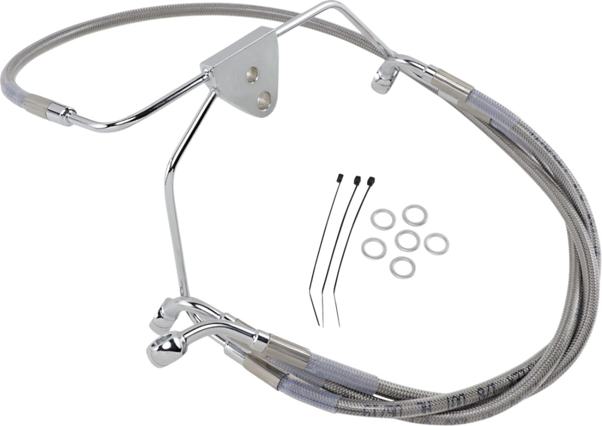 Drag Specialties Extended Length Stainless Steel Brake Line Kit