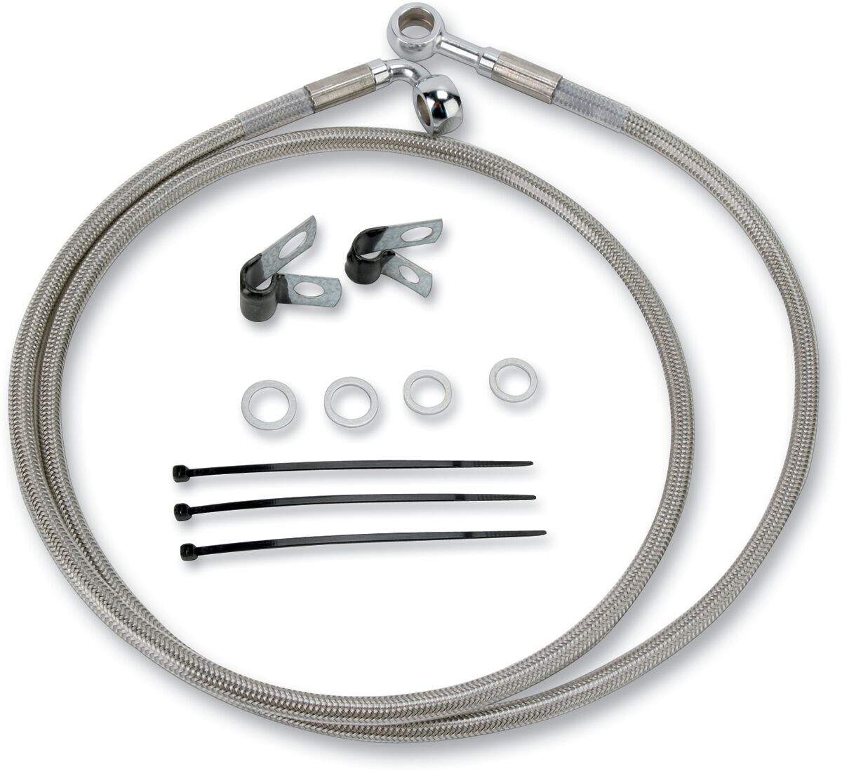 Drag Specialties Extended Length Stainless Steel Brake Line Kit