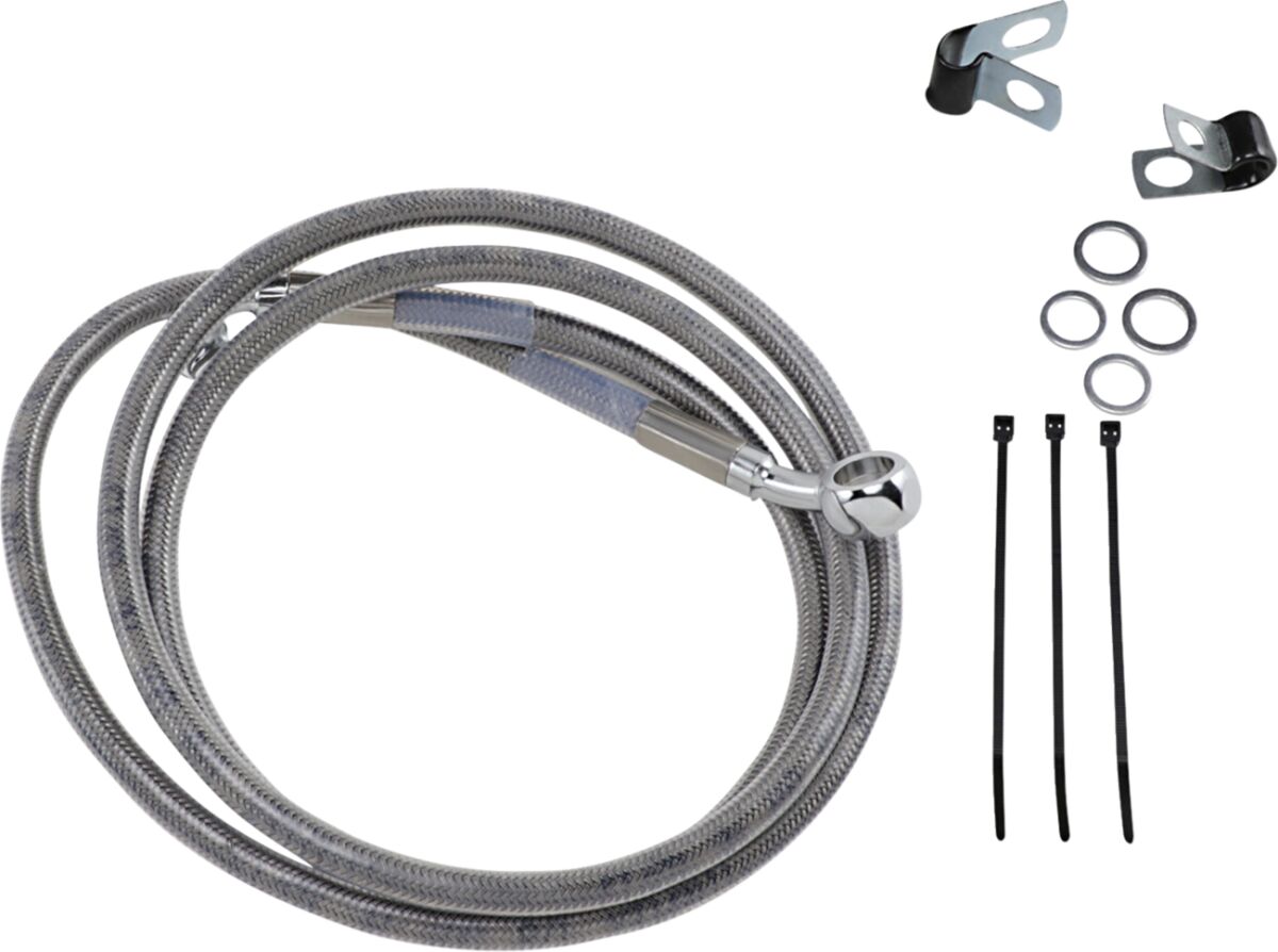 Drag Specialties Extended Length Stainless Steel Brake Line Kit