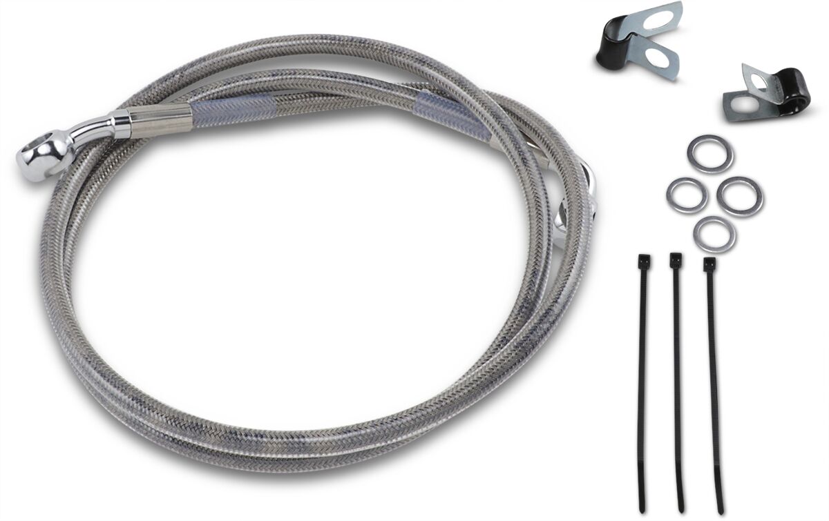 Drag Specialties Extended Length Stainless Steel Brake Line Kit