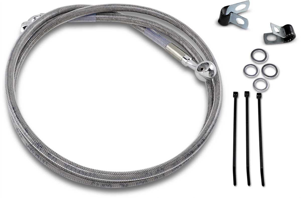 Drag Specialties Extended Length Stainless Steel Brake Line Kit