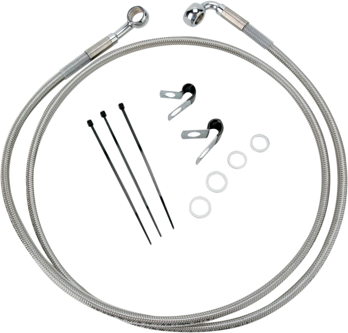 Drag Specialties Extended Length Stainless Steel Brake Line Kit