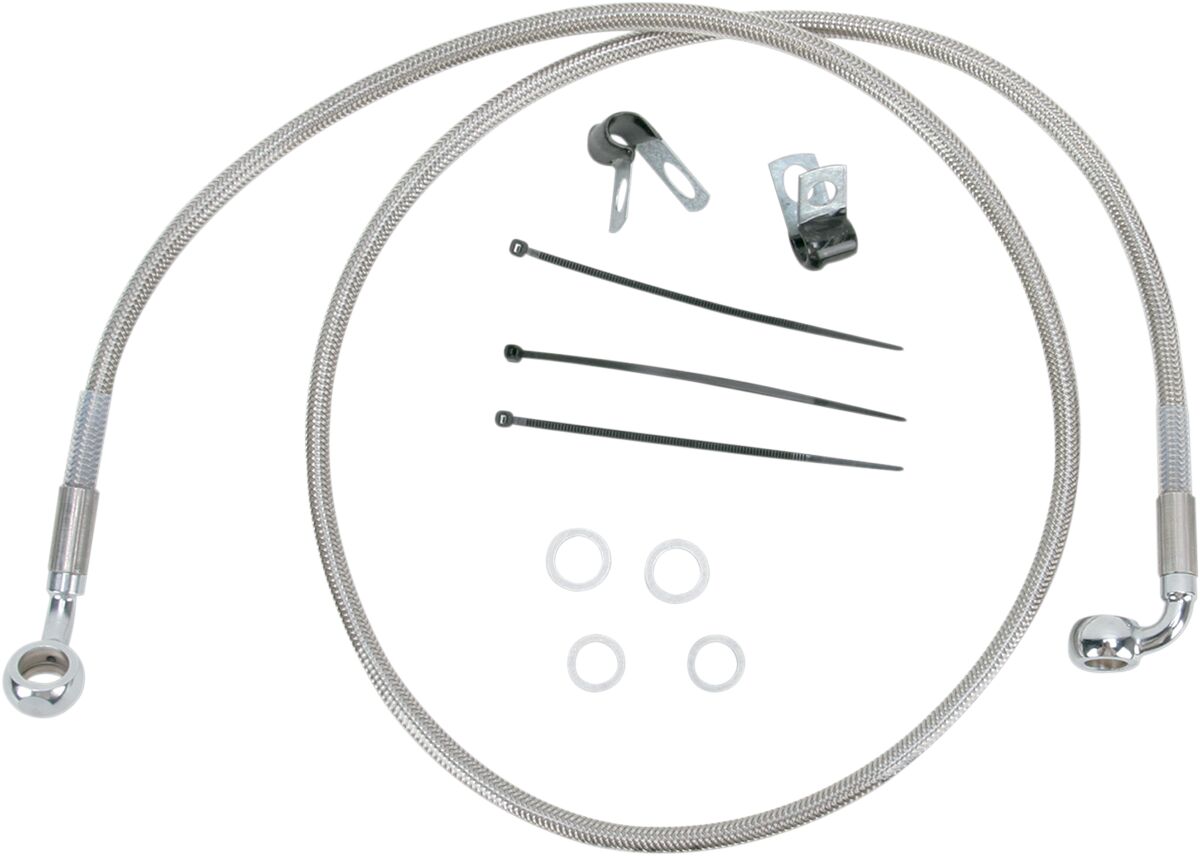 Drag Specialties Extended Length Stainless Steel Brake Line Kit