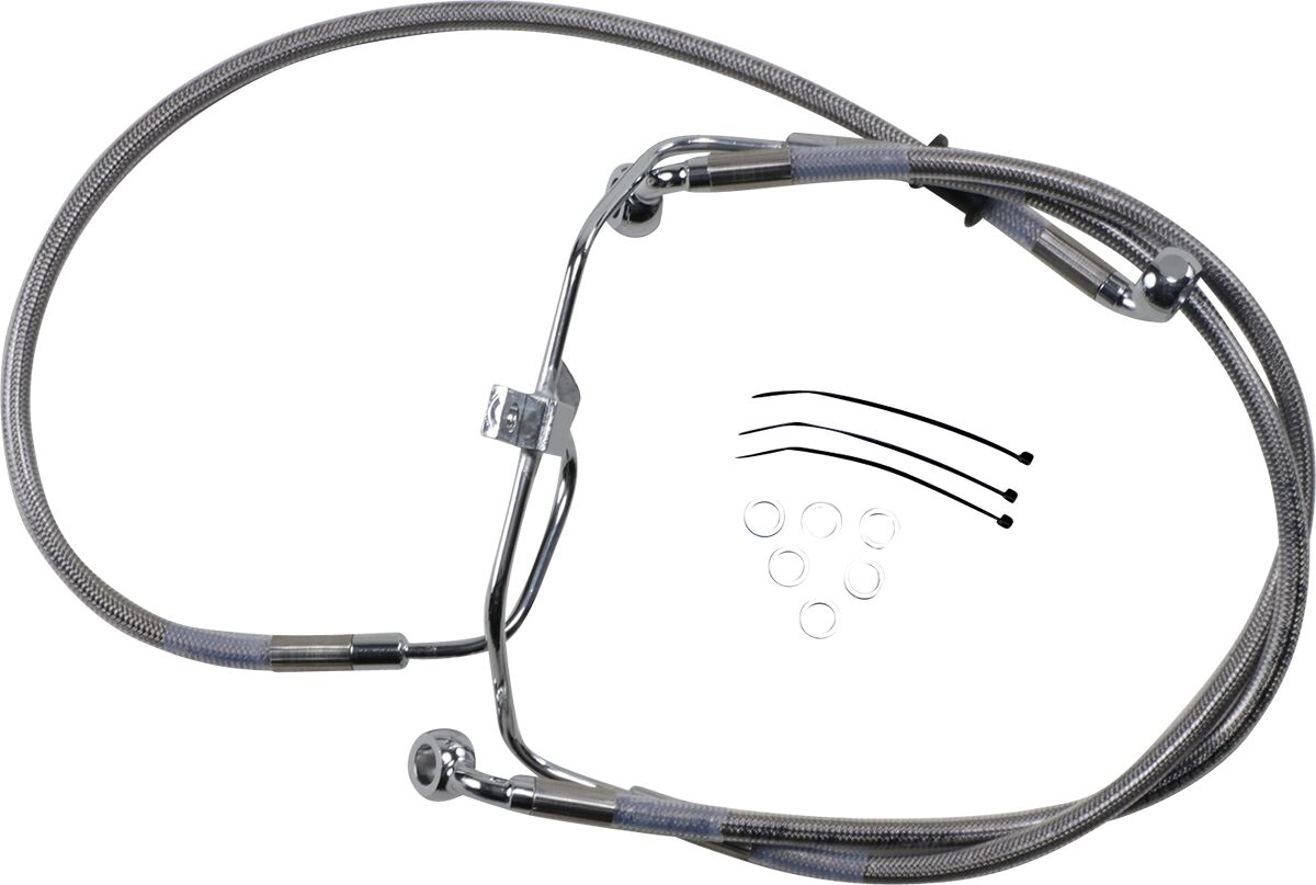 Drag Specialties Extended Length Stainless Steel Brake Line Kit
