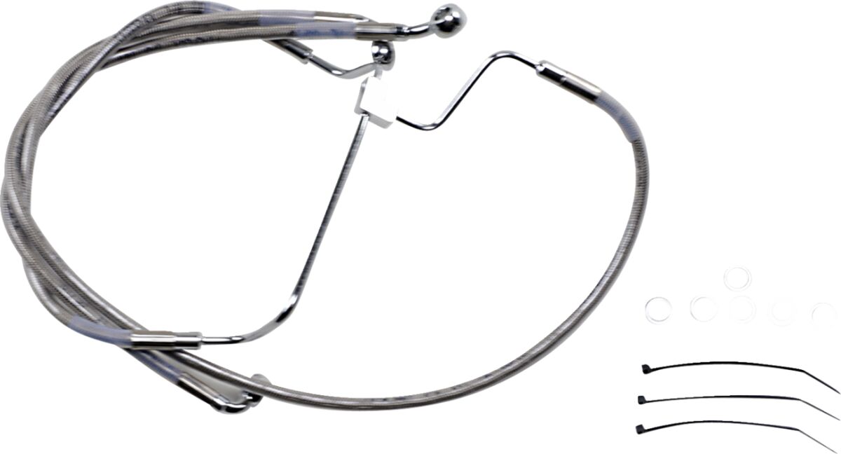 Drag Specialties Extended Length Stainless Steel Brake Line Kit