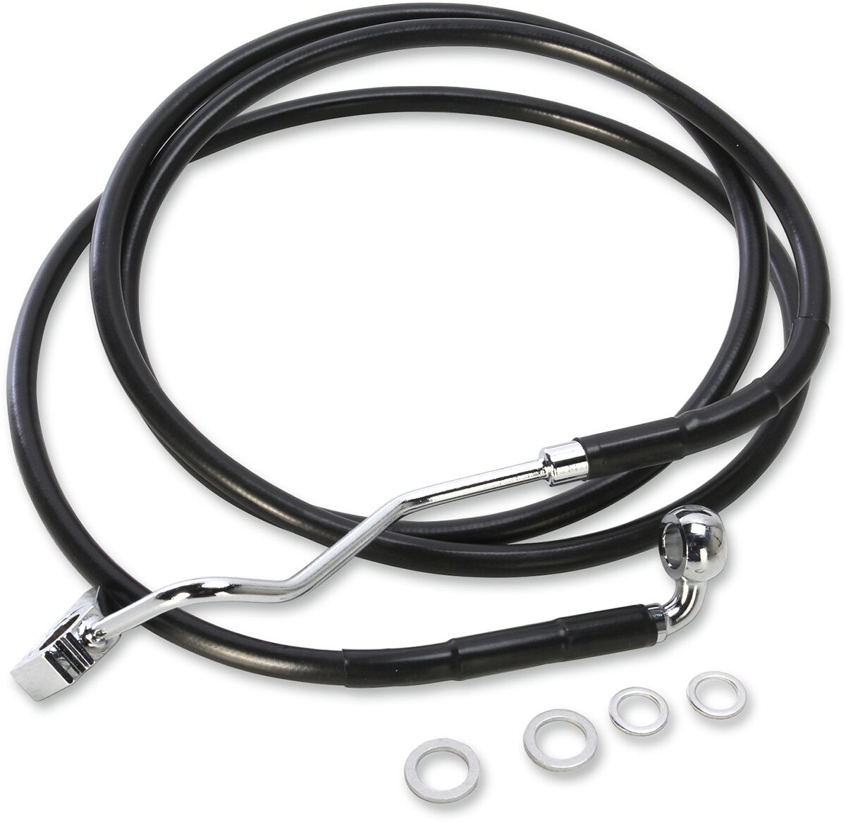 Drag Specialties Extended Length Black Vinyl Brake Line Kit