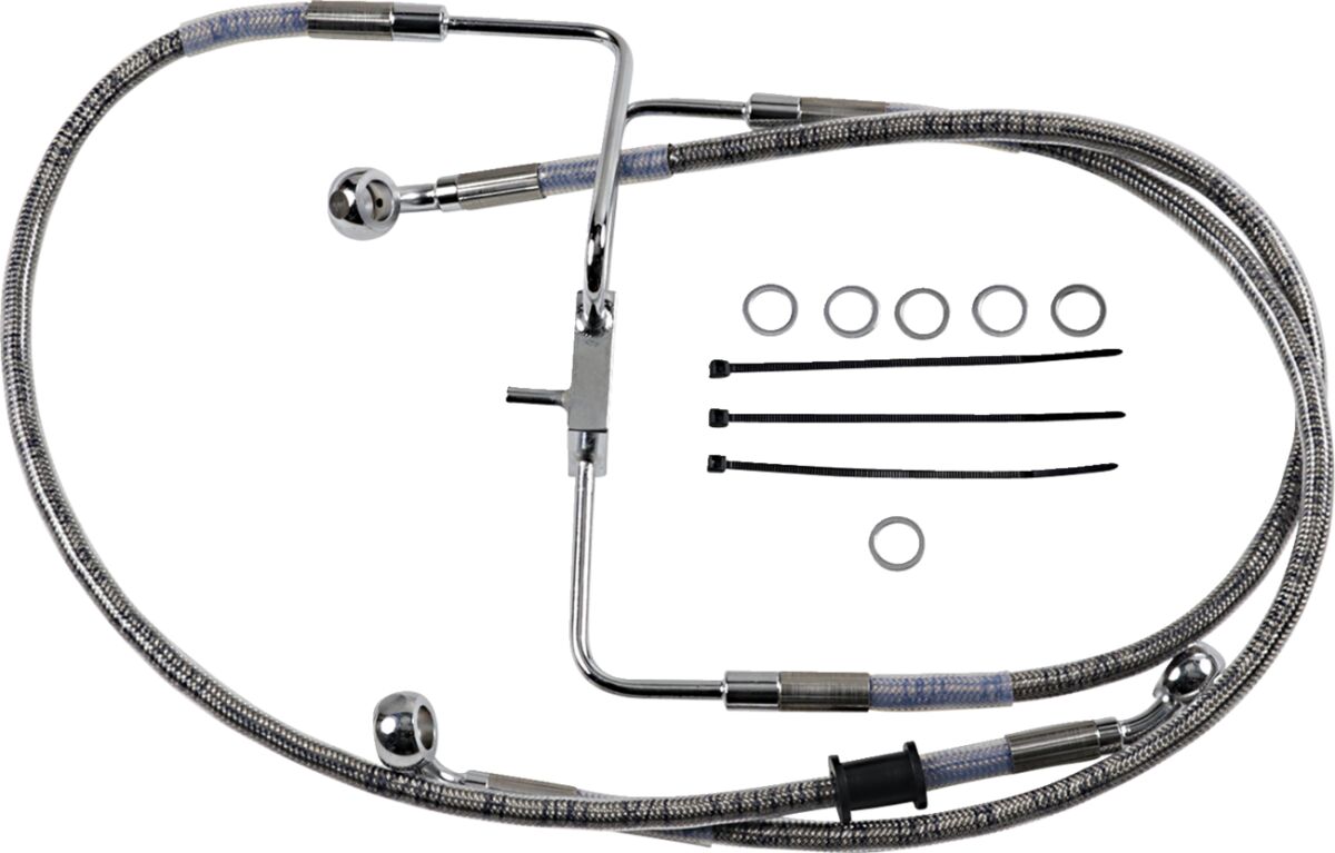 Drag Specialties Extended Length Stainless Steel Brake Line