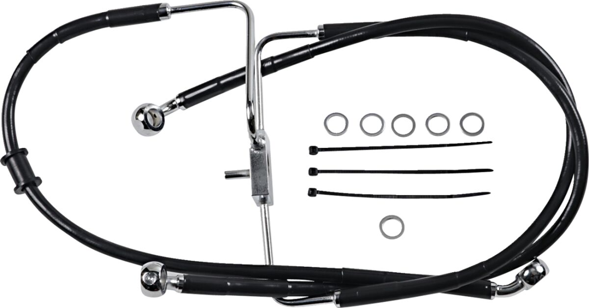 Drag Specialties Extended Length Stainless Steel Brake Line