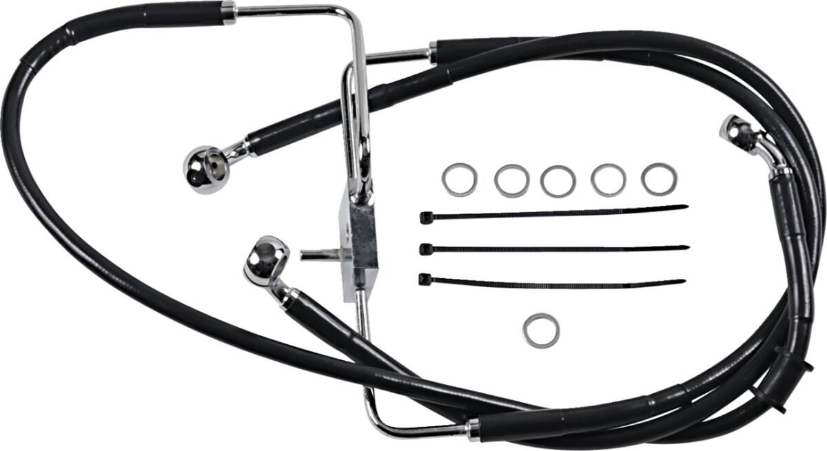 Drag Specialties Extended Length Stainless Steel Brake Line
