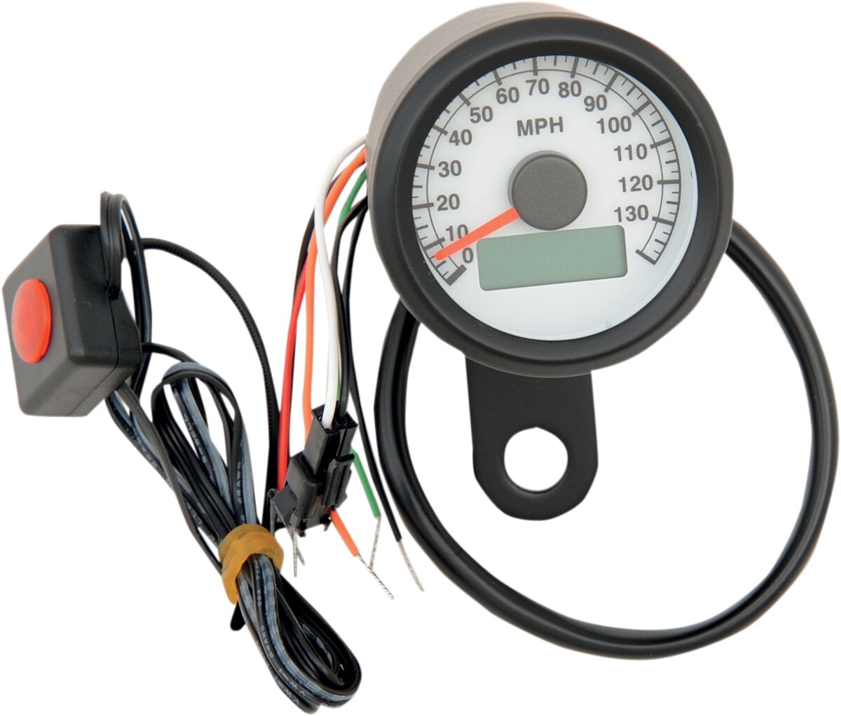 Drag Specialties Programmable Mini Electronic Speedometer with Odometer/Tripmeter